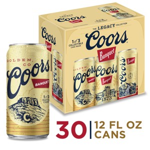Coors Banquet Beer - 30pk/12 fl oz Cans - 1 of 4