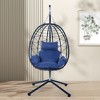 Egg Chair with Stand Indoor Outdoor Swing Chair - 4 of 4