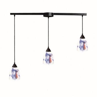 Elk Home Classico 3 - Light Pendant in  Dark Rust
