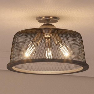 Urban Ambiance Luxury Vintage Ceiling Fixture,  10.25"H x 16"W,  Brushed Nickel Finish, UHP2732 - 1 of 4
