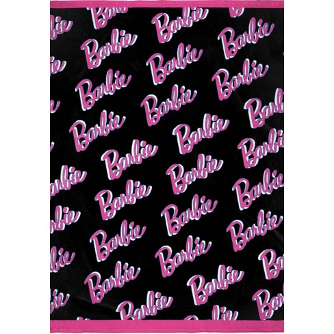  Barbie Girl Logo Toss Hot Pink Fabric by The Yard