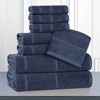 Smart Twist Viscose Cotton Blend Medium Weight Solid Thick Border Towel Set by Blue Nile Mills - 2 of 4