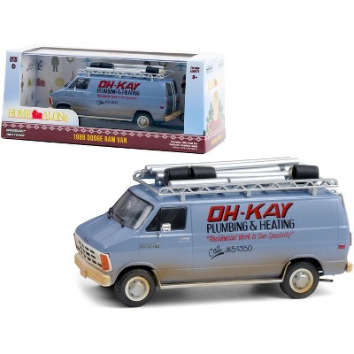 1986 Dodge Ram Van Blue (Dirty) "Oh-Kay Plumbing & Heating" "Home Alone" (1990) Movie 1/43 Diecast Model by Greenlight