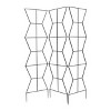 Achla Designs 84"H Powdercoated Wrought Iron Outdoor Garden Zigzag Screen Trellis Black - 2 of 4