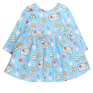 Rufflebutts Toddler Girls Long Sleeve Twirl Dress - 1 of 2
