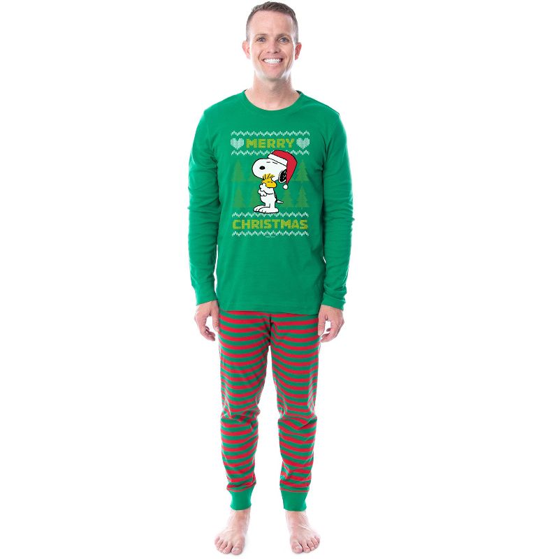 Peanuts Christmas Ugly Sweater Tight Fit Cotton Family Pajama Set, 3 of 5