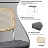 VYNXARIA Set of 4, Leather Dining Chair with High-Density Sponge, Rattan Chair for Dining room, Living room, Bedroom, Gray - 4 of 4