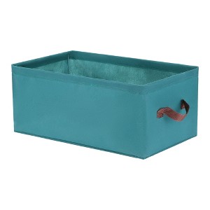 Unique Bargains Collapsible Canvas Storage Bin with Handles for Shelves Closet 1 Pack - 1 of 4