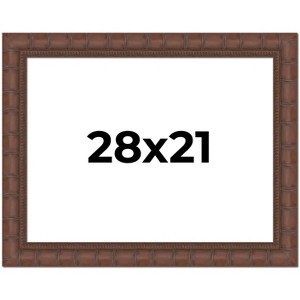 PosterPalooza | 28x21 Wide Bamboo Picture Frame, UV Acrylic, 4 Finishes - Brown, Black, Silver, and Natural - 1 of 4