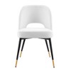 Modway Rouse Performance Velvet Dining Side Chair in White 23 x 20 x 32 - 4 of 4