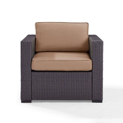 Biscayne Outdoor Wicker Armchair - Mocha - Crosley