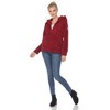 Women's Hooded High Pile Fleece Jacket - White Mark - 4 of 4