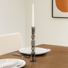 Decorative Bubble Taper Candle Holder for Home Decor - Contemporary Smoked Glass Candlestick Holder for Table Centerpieces - 4 of 4