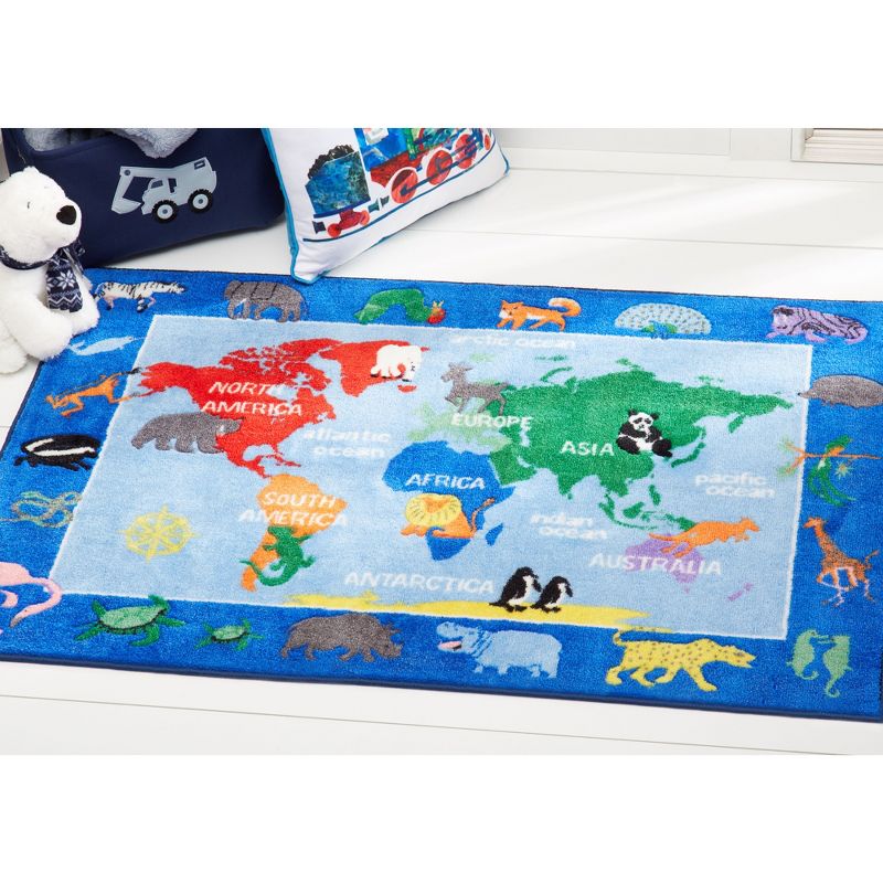 Eric Carle World Map Area Kids&#39; Rug (6&#39;6&#34;x9&#39;5&#34;) - Home Dynamix, 4 of 11