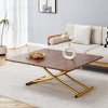 KTMBDW Multifunctional Folding Table, Lift Top Coffee Table Convertible to Dining Table, Height Adjustable Wooden Dinner Table for Living Room,Kitchen - 2 of 4