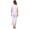 Casual Nights Women's Dot Short Sleeve Capri Pajama Set - 3 of 4