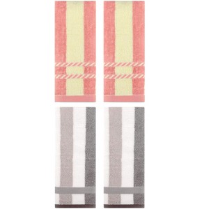 REGALWOVEN 4 Pcs Soft Comfortable Absorbent Striped Hand Towels - 1 of 4