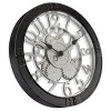 16" Gear Wall Clock with Open See Through Dial - Westclox: Quartz Movement, Industrial Black Frame - image 4 of 4