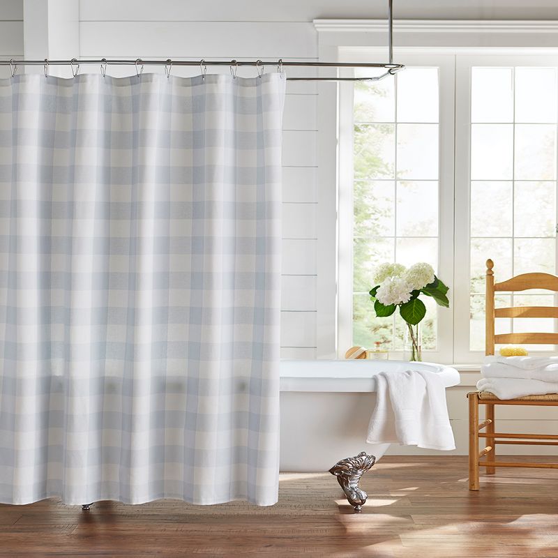 Farmhouse Living Buffalo Check Shower Curtain - 72" x 72" - Elrene Home Fashions, 1 of 4