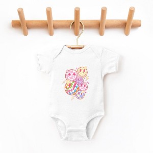 The Juniper Shop Colorful Checkered Smiley Face Baby Bodysuit - 1 of 2
