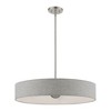 Livex Lighting Elmhurst 5 - Light Pendant in  Brushed Nickel/Shiny White - 2 of 4