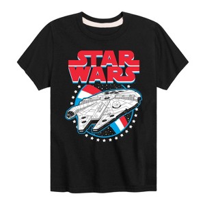 Boys' - Star Wars - Millennium Falcon Americana-Toddler And Youth Short Sleeve Graphic T-Shirt Short Sleeve Graphic T-Shirt - 1 of 4