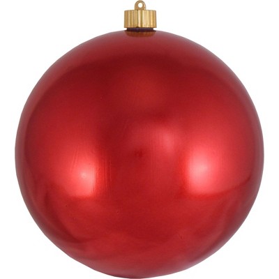 Christmas by Krebs Blood Red Shatterproof Shiny Christmas Ball Ornament 8" (200mm)