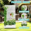 TOAOTBNBO Metal Raised Garden Bed with Brick Pattern, Outdoor Planter Box with Wheels, Modern Privacy Screen for Garden and Patio - 4 of 4