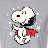 Women's - Peanuts - Snoopy Vampire Stars Glow In The Dark Cropped Graphic T-Shirt - 2 of 4