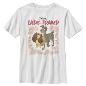Boy's Lady and the Tramp Retro Movie Cover T-Shirt - 1 of 4