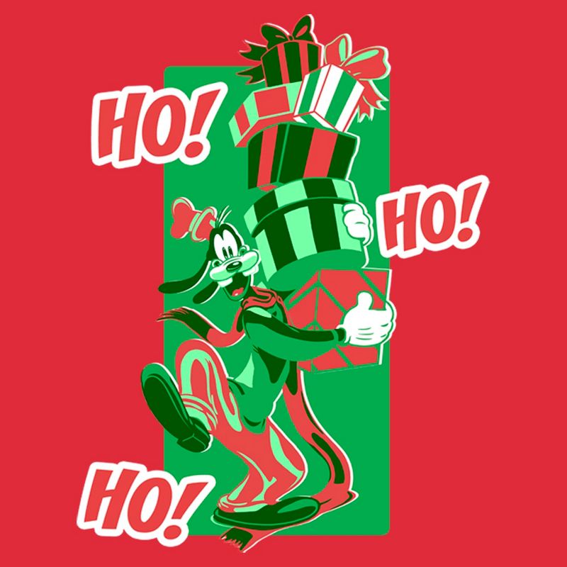 Men's Mickey & Friends Christmas Goofy Ho Ho Ho Sweatshirt, 2 of 5