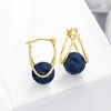 Ross-Simons 14.00 ct. t.w. Sapphire Bead Double-Hoop Earrings in 14kt Yellow Gold - 4 of 4