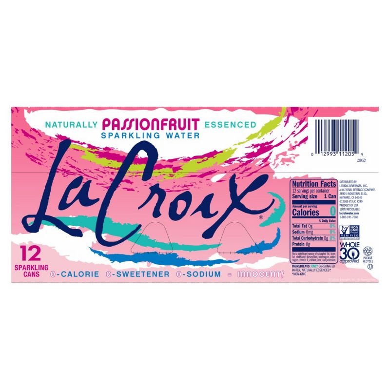 La Croix Passion Fruit Sparkling Water - Case of 2/12 pack, 12 oz, 5 of 8