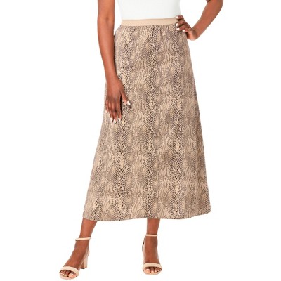 Jessica London Women's Plus Size Stretch Denim Jegging Skirt