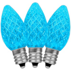 Novelty Lights C7 LED Faceted Christmas Replacement Bulbs Dimmable 25 Pack - 1 of 4