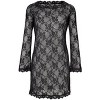 Women's Long Sleeve Lace Negligee - LASCANA - 2 of 4