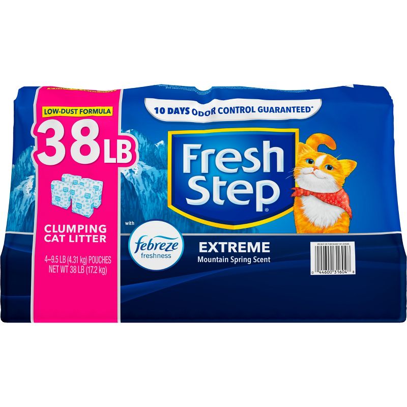 Fresh Step Extreme Scented Litter with the Power of Febreze Clumping Cat Litter - Mountain Spring, 6 of 15