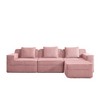 Modular 3-Seater L-Shaped Sectional Sofa, Cloud Couch, 1 Ottoman - 4 of 4