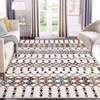 Area Rug 6x9 Machine Washable Vintage Trellis Accent Rugs Non Slip Backing Geometric Rug Low Pile Farmhouse - 2 of 4