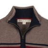 Boys' Organic Long Sleeve Half Zip Sweater with Engineered Stripe, Kids - 2 of 3