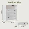 3-Drawer Small Dresser with Charging Station, Modern Wooden Chest of Drawers - 3 of 4