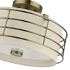 Livex Lighting Blanchard 3 - Light Semi-Flush Mount in  Antique Brass - 2 of 4