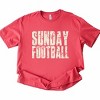 Sunday Football Block Distressed - Women's Heavyweight Graphic T-Shirt - 2 of 4
