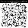 Nifti Nest 72 PCS 69 Plastic Black Spiders & 3 Spiderwebs - 3 of 4