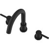 Coucheta 8" Bathroom Faucets - 3-Hole Widespread & Centerset with 2 Handles, Pop-Up Drain, 360° Spout, in Nickel or Black Finishes - 3 of 4