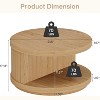 Tribesigns 31.5" Round Coffee Table with Storage, 2-Tier Fluted Accent Living Room Table, Circle Entertainment Center Furniture - 3 of 4