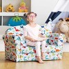 Costzon Kids Couch, Double Seat Sofa with Dinosaur Pattern, Comfy Backrest & Armrests, Soft Toddler Chair for Bedroom, Gift for Boys & Girls - 2 of 4