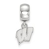 Black Bow Jewelry Sterling Silver Wisconsin Badgers NCAA Bead Charm - 2 of 4