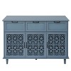 Sideboard Buffet Cabinets, Coffee Bar Cabinet with Metal Handle,  Accent Cabinet for Living Room - 3 of 4