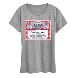 Women's - Budweiser - Budweiser Label Short Sleeve Graphic T-Shirt - 1 of 4